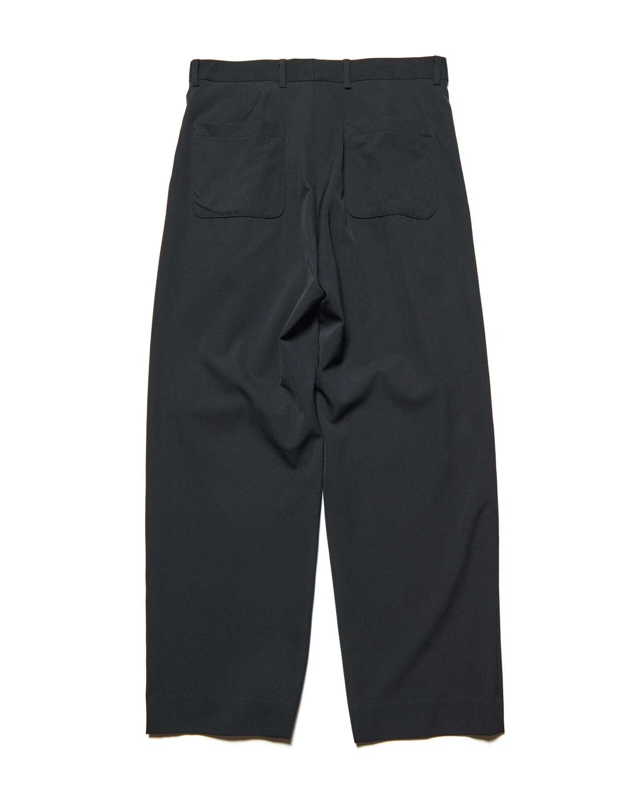 WASHER WOOL RELAX-FIT TUCK SLACKS,BLACK, large image number 1