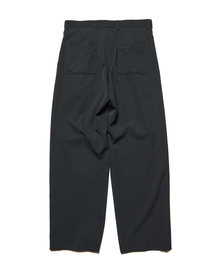 WASHER WOOL RELAX-FIT TUCK SLACKS,BLACK, medium image number 1