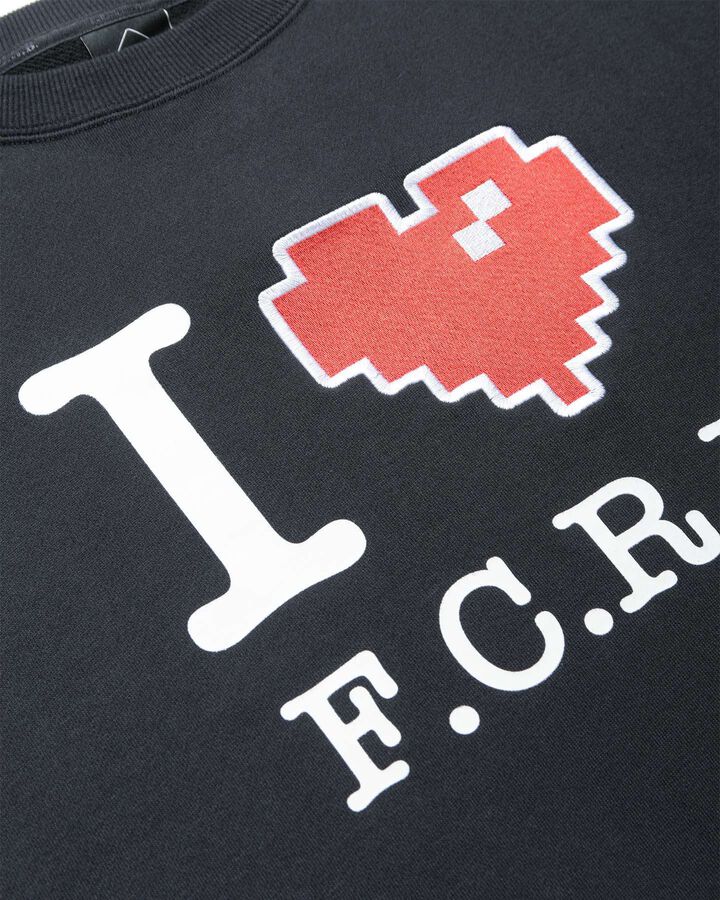 I LOVE F.C.R.B. CREWNECK SWEAT,BLACK, medium image number 1