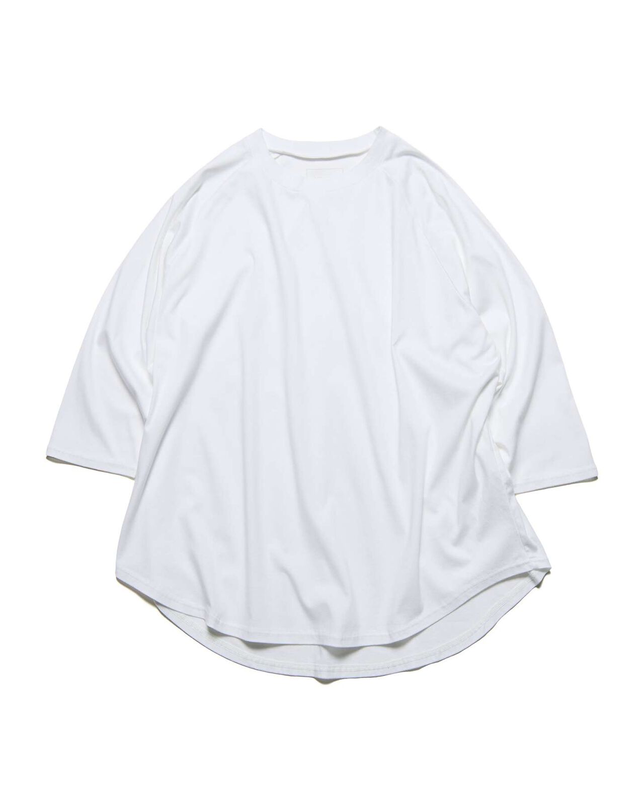 RAGLAN 3/4 SLEEVE WIDE TEE,WHITE, large image number 0