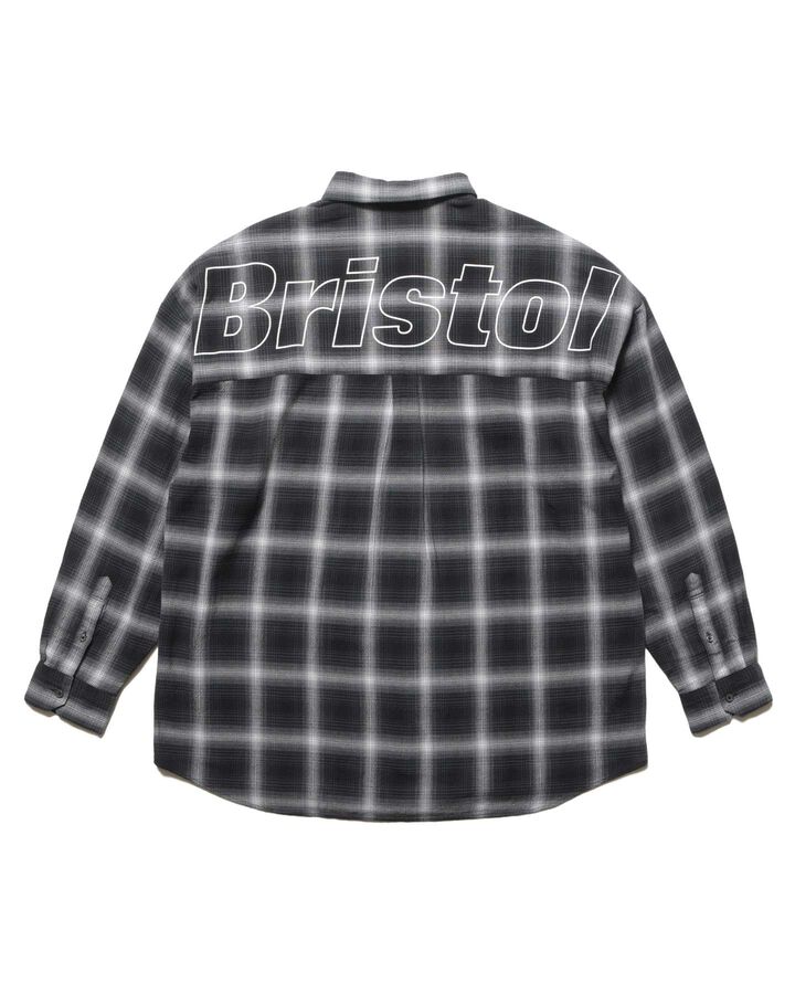 BIG LOGO L/S BAGGY SHIRT,BLACK, medium image number 1