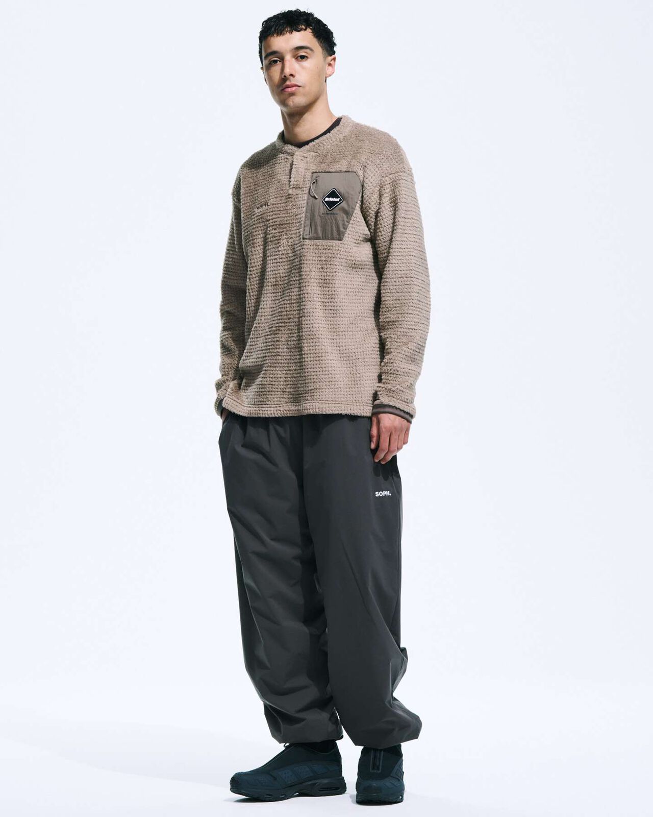 HIGH LOFT FLEECE TOP,BLACK, large image number 6