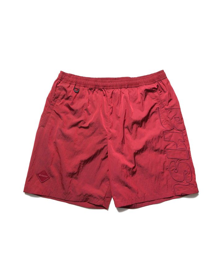 BIG LOGO NYLON EASY SHORTS,RED, medium