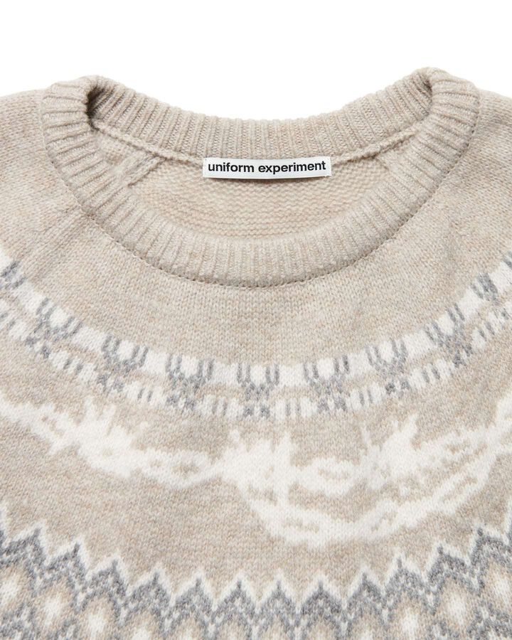 ENTANGLED NORDIC SWEATER,BEIGE, medium image number 2