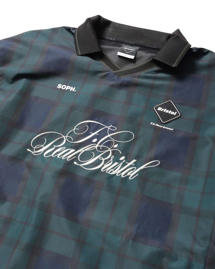PLAID PRACTICE POLO COLLAR PISTE,NAVY, medium image number 2