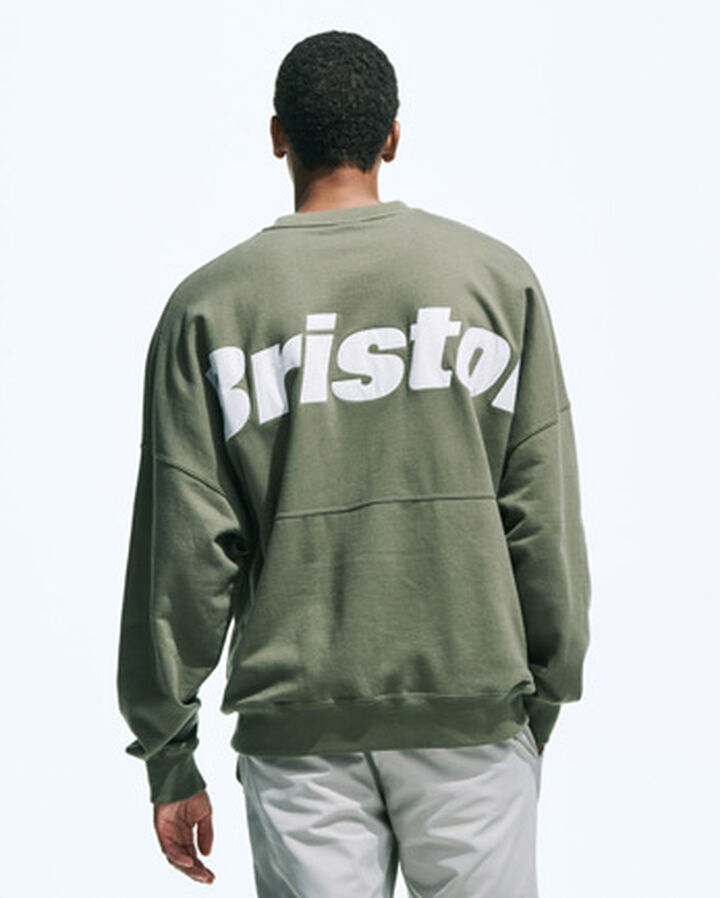 BIG LOGO CREWNECK BAGGY SWEAT,KHAKI, medium image number 5