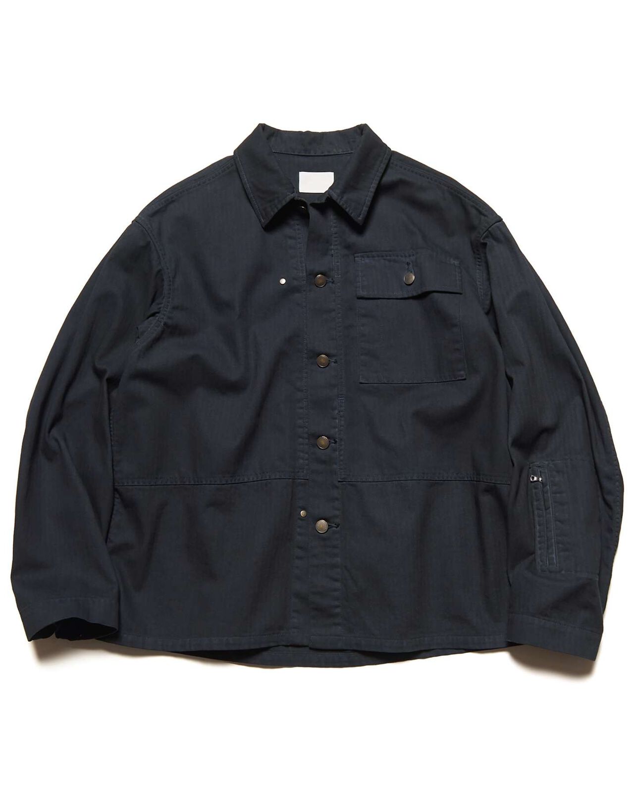 DAMAGED MILITARY BLOUSON,BLACK, large image number 0