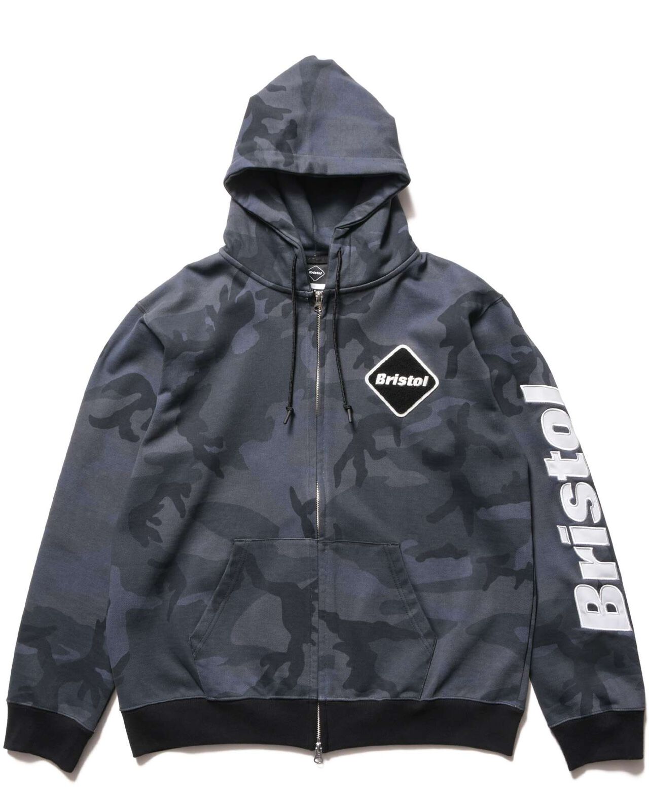 SLEEVE LOGO ZIP-UP SWEAT HOODIE,CAMOUFLAGE, large image number 0