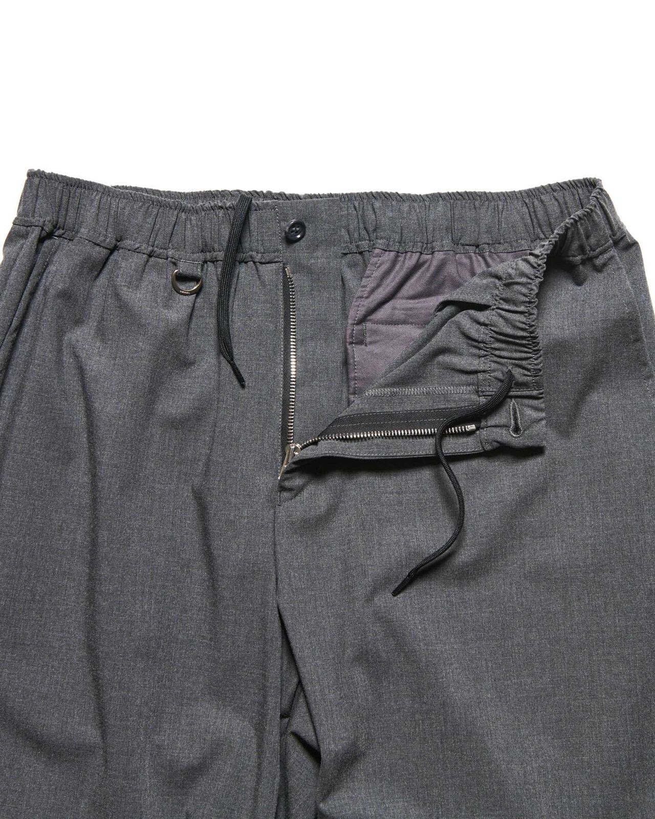 2WAY STRETCH TAPERED EASY PANTS,CHARCOAL GRAY, large image number 2