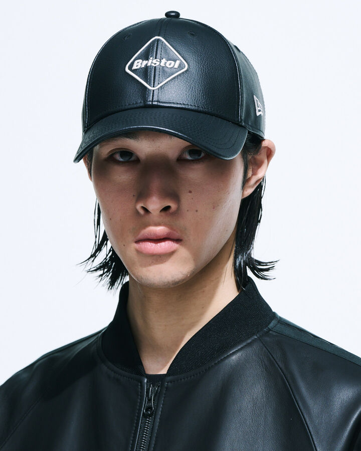 NEW ERA EMBLEM 9FORTY SYNTHETIC LEATHER CAP,BLACK, medium image number 4