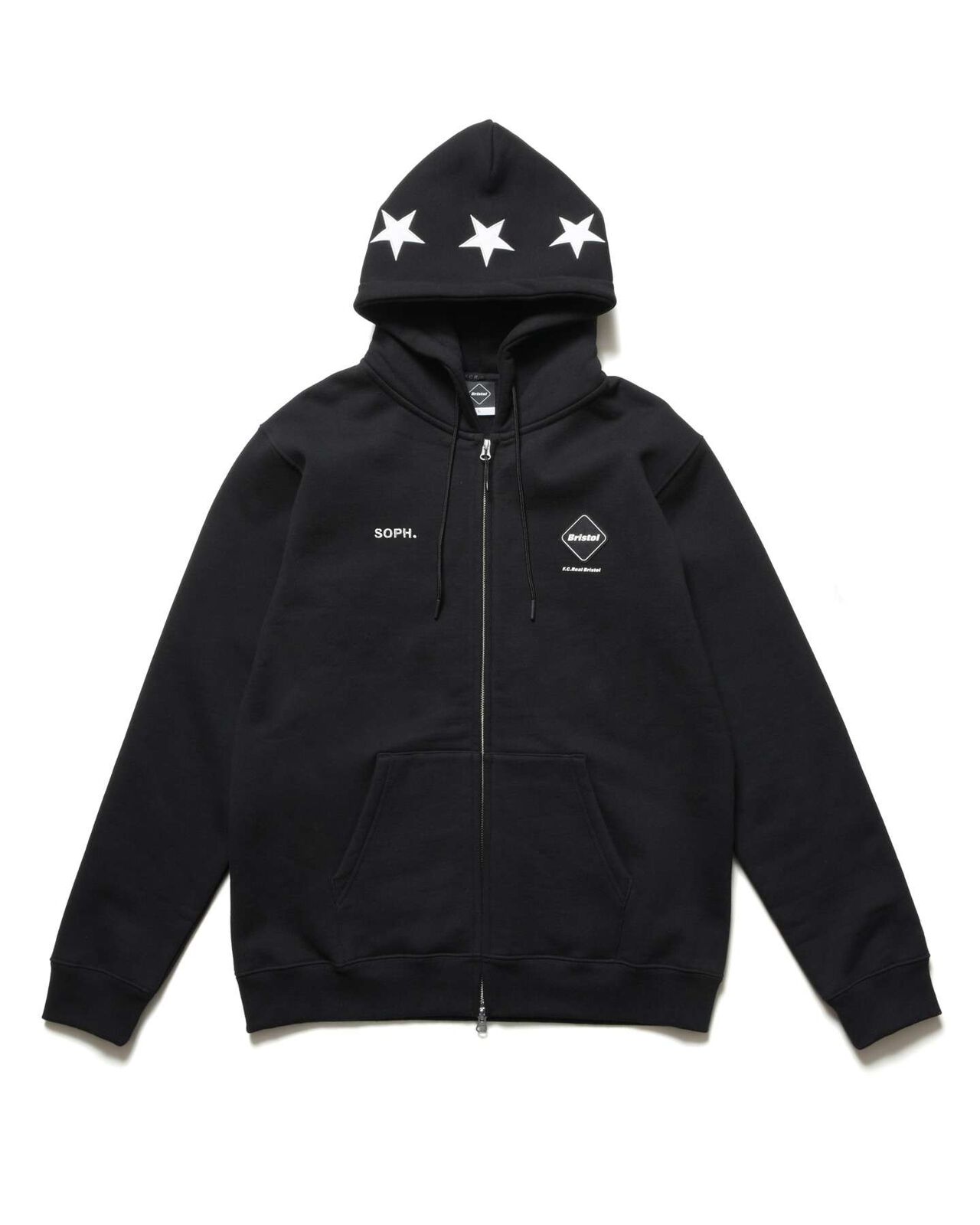 5-STAR ZIP-UP SWEAT HOODIE,BLACK, large image number 0