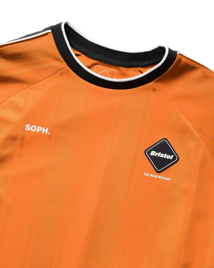 SHADOW WEAVE STRIPE S/S TOP,ORANGE, medium image number 2