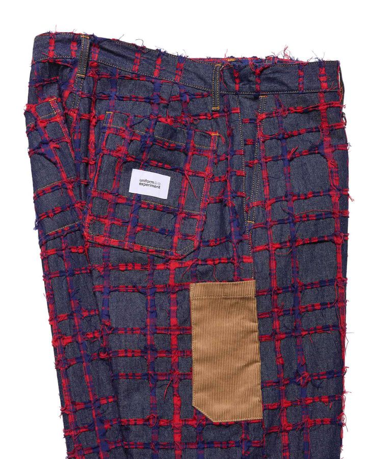 MULTI STRUCTURE PAINTER PANTS,RED, medium image number 2