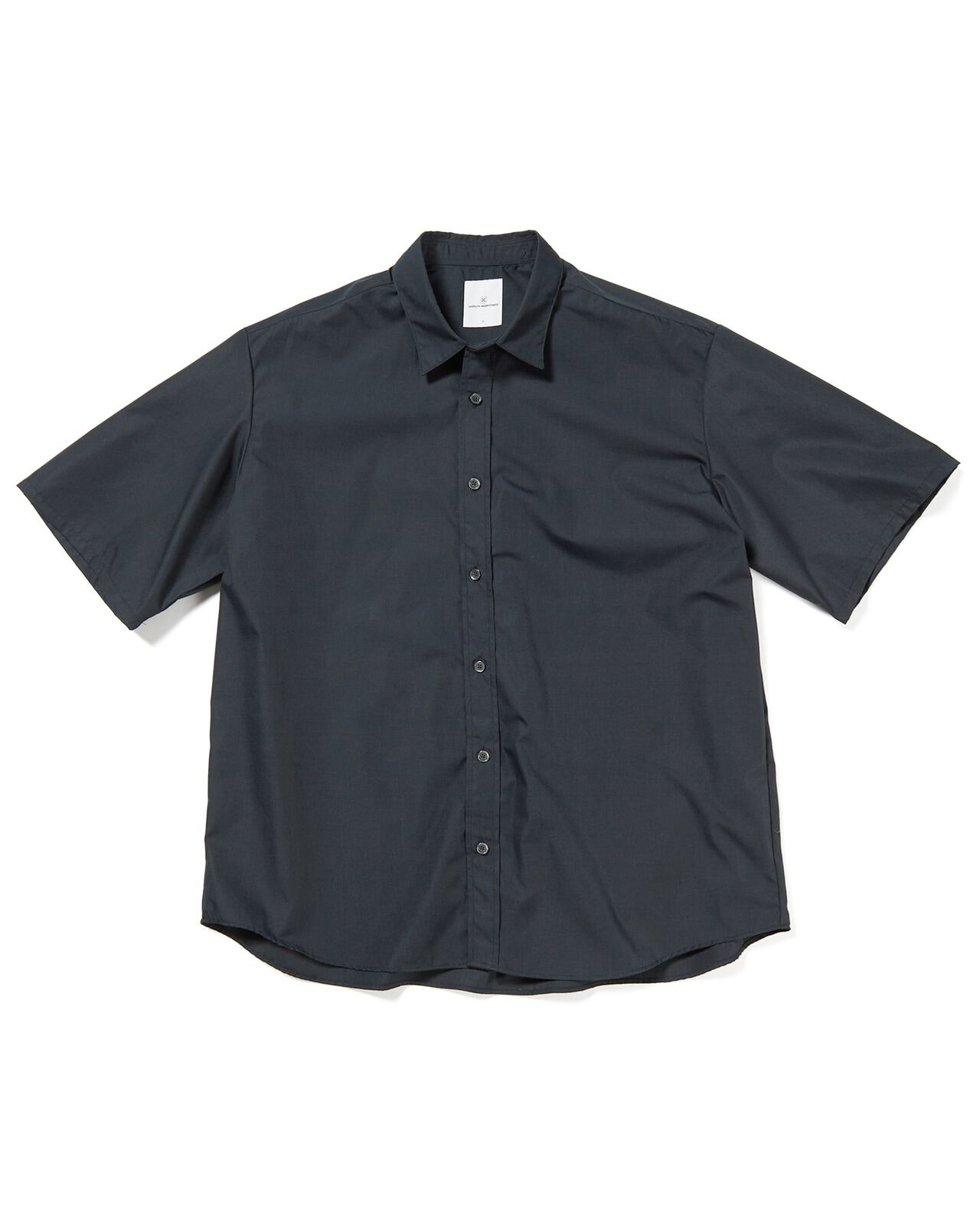 COTTON WEATHER YOKE LOGO PRINT S/S SHIRT,BLACK, large image number 0