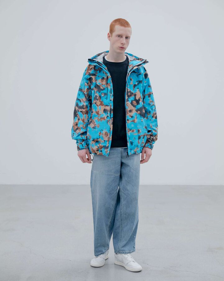 CAMOUFLAGE 3LAYER MOUNTAIN JACKET,BLUE, medium image number 8