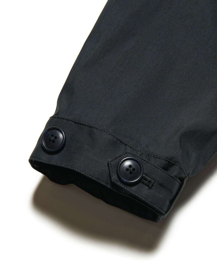 LIGHT POPLIN ZIP-UP HOODIE,BLACK, medium image number 4