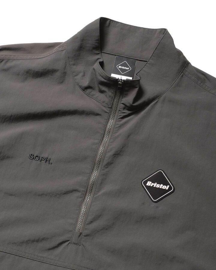 NYLON QUARTER-ZIP BLOUSON,CHARCOAL GRAY, medium image number 2