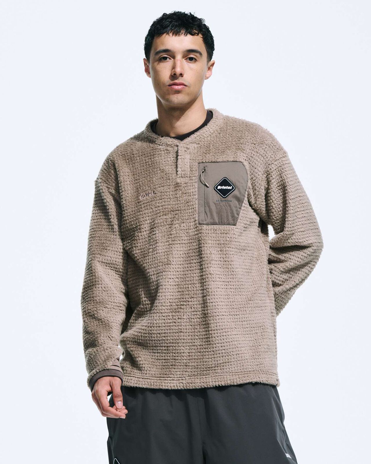 HIGH LOFT FLEECE TOP,BLACK, large image number 5