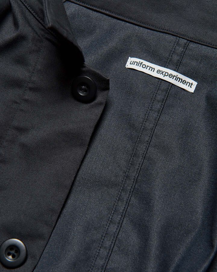 STRETCH TWILL FATIGUE SHIRT,BLACK, medium image number 5