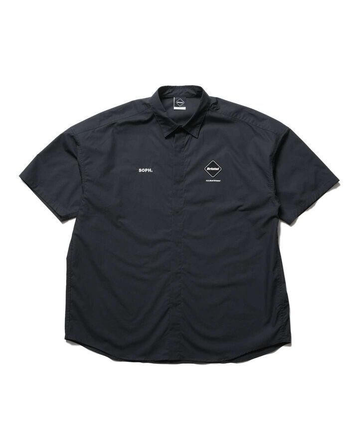 AUTHENTIC FLY FRONT S/S SHIRT,BLACK, medium