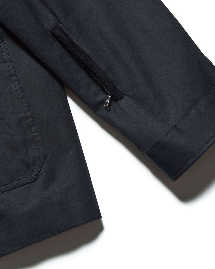 LEATHER COLLAR COVERALL,BLACK, medium image number 5