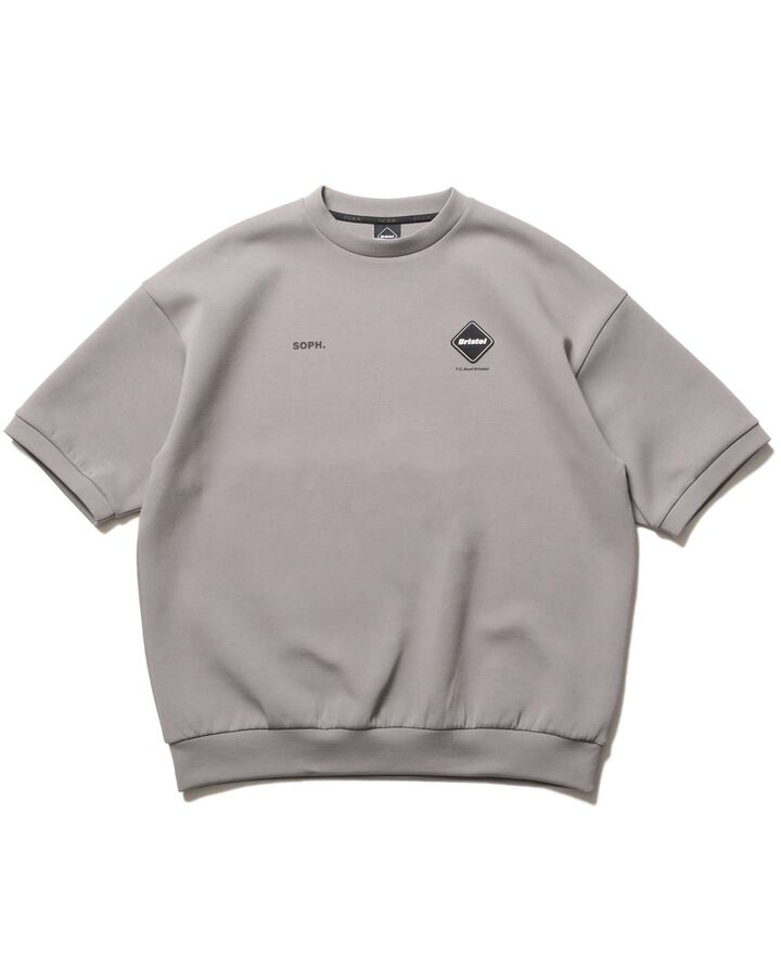 TECH SWEAT S/S CREWNECK TOP,GRAY, medium
