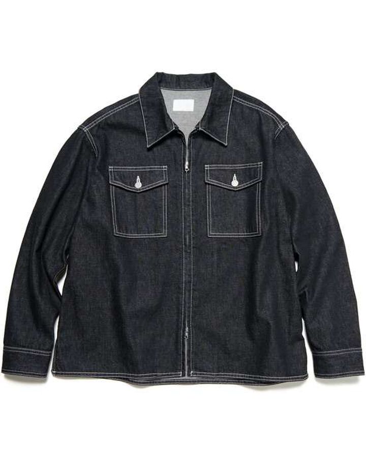 DENIM DRIZZLER JACKET,BLACK, medium image number 0