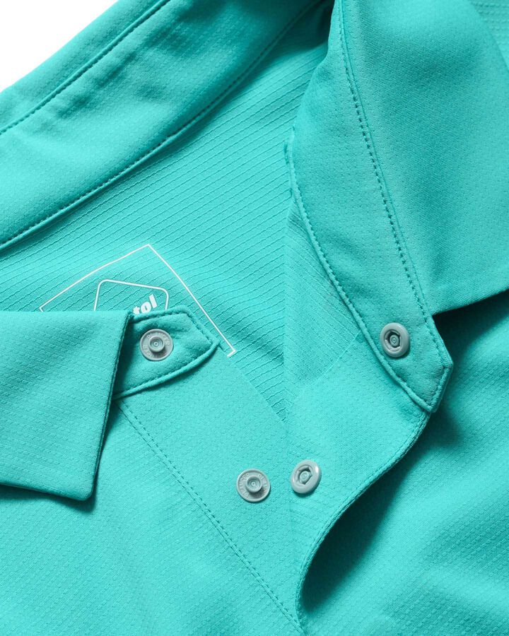 S/S TECH POLO,TURQUOISE, medium image number 3