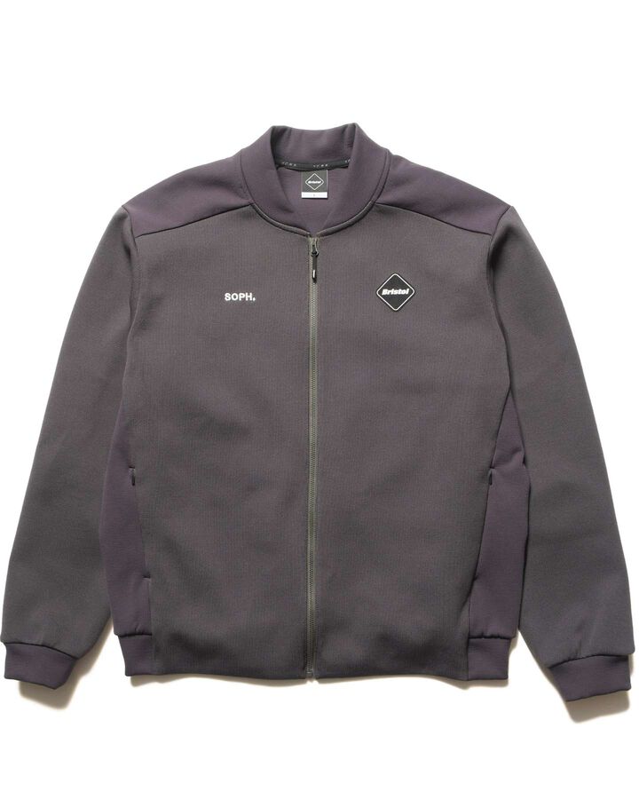 QUARTER KNIT BLOUSON,BROWN, medium