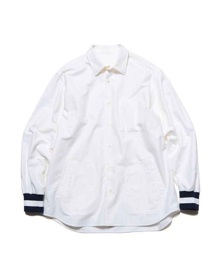 OXFORD RIBBED SHIRT,WHITE, medium image number 0