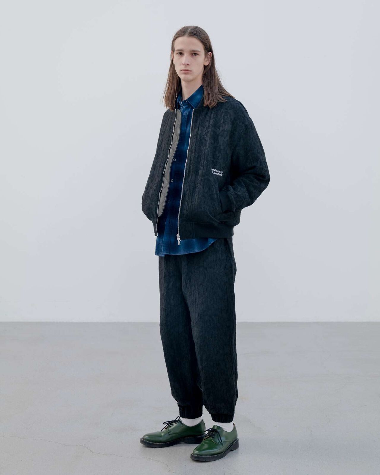 JACQUARD SHORT BLOUSON,BLACK, large image number 6