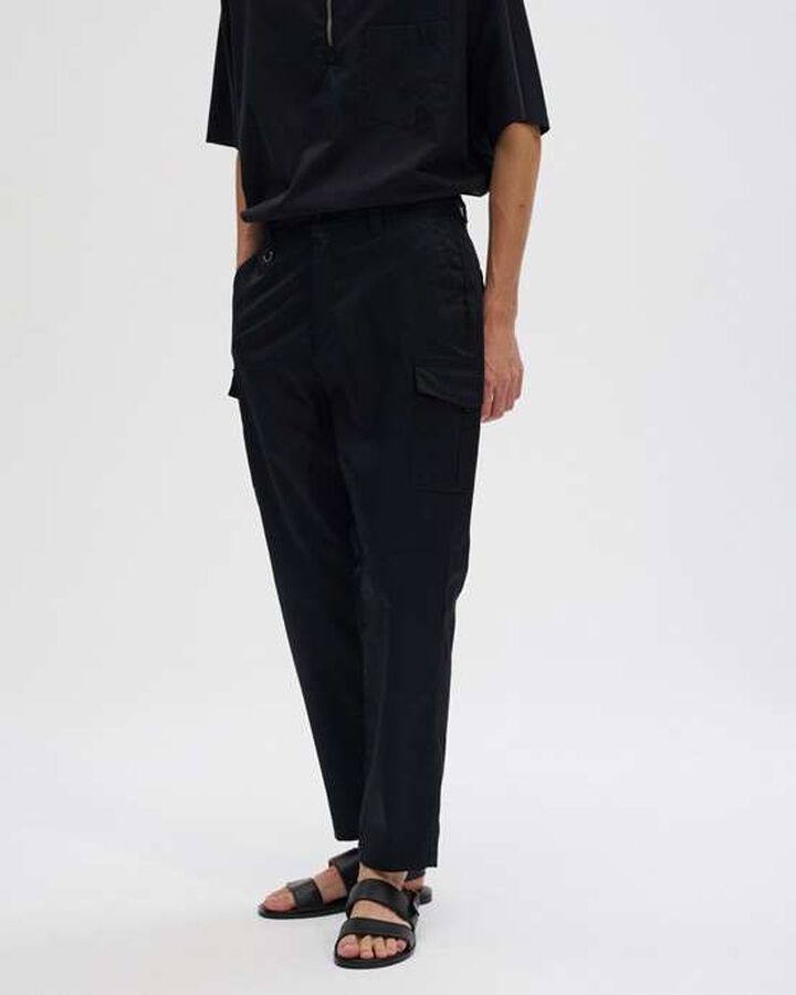 SLIM FIT CARGO SLACKS,BLACK, medium image number 3