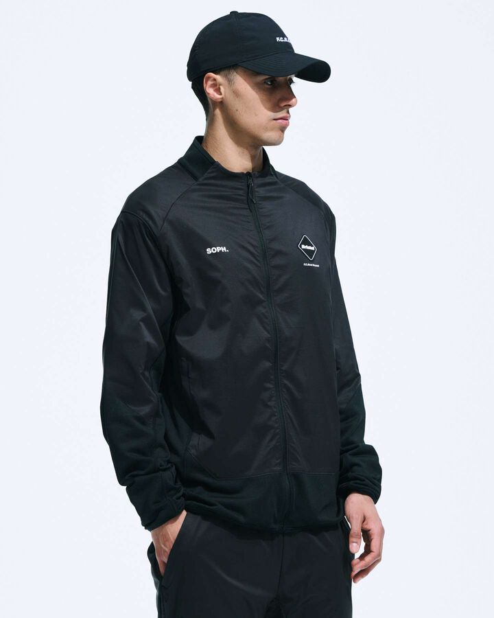 GRID FLEECE HYBRID BLOUSON,BLACK, medium image number 7