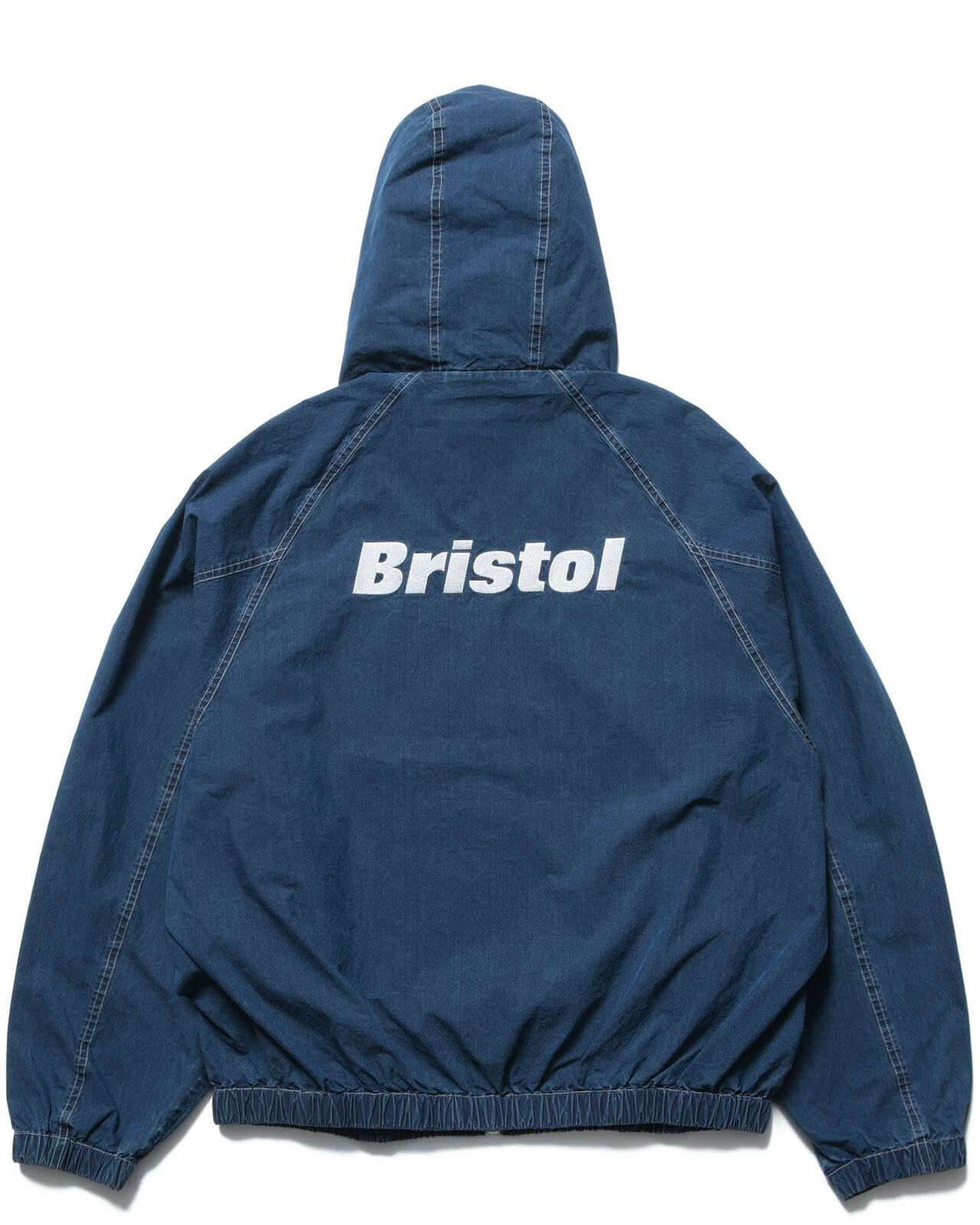 WASHED CRISP DENIM HOODED BLOUSON,INDIGO, large image number 1