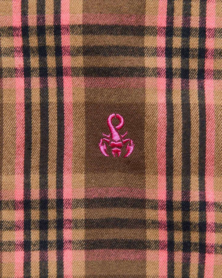 FLANNEL CHECK RELAX-FIT SHIRT,BROWN, medium image number 3