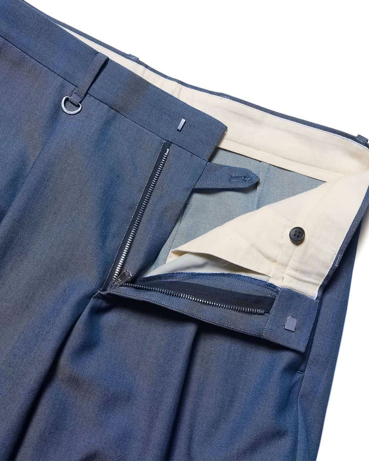 DENIM SIDE POCKET TAPERED CROPPED SLACKS,NAVY, large image number 2