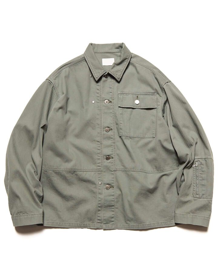DAMAGED MILITARY BLOUSON,KHAKI, medium image number 0