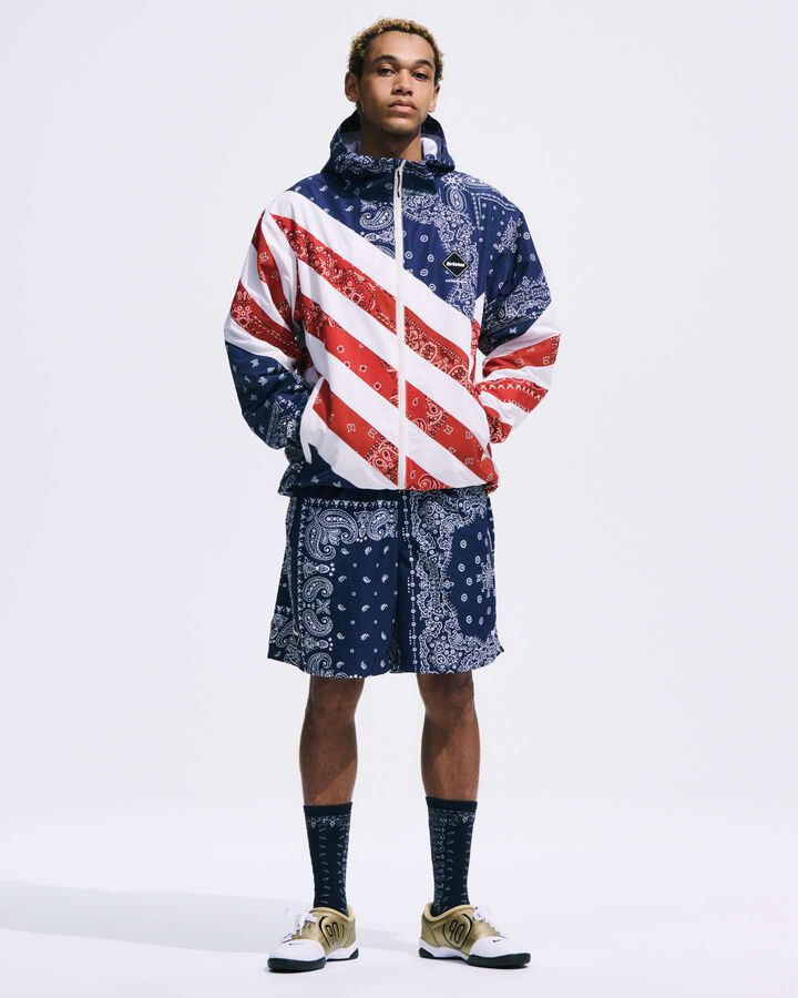 PATCHWORK STRIPE PRACTICE JACKET,BLACK, medium image number 9