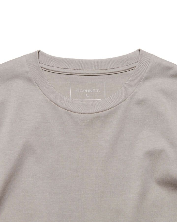 LUSTER COTTON ESSENTIAL S/S TEE,GREIGE, medium image number 2