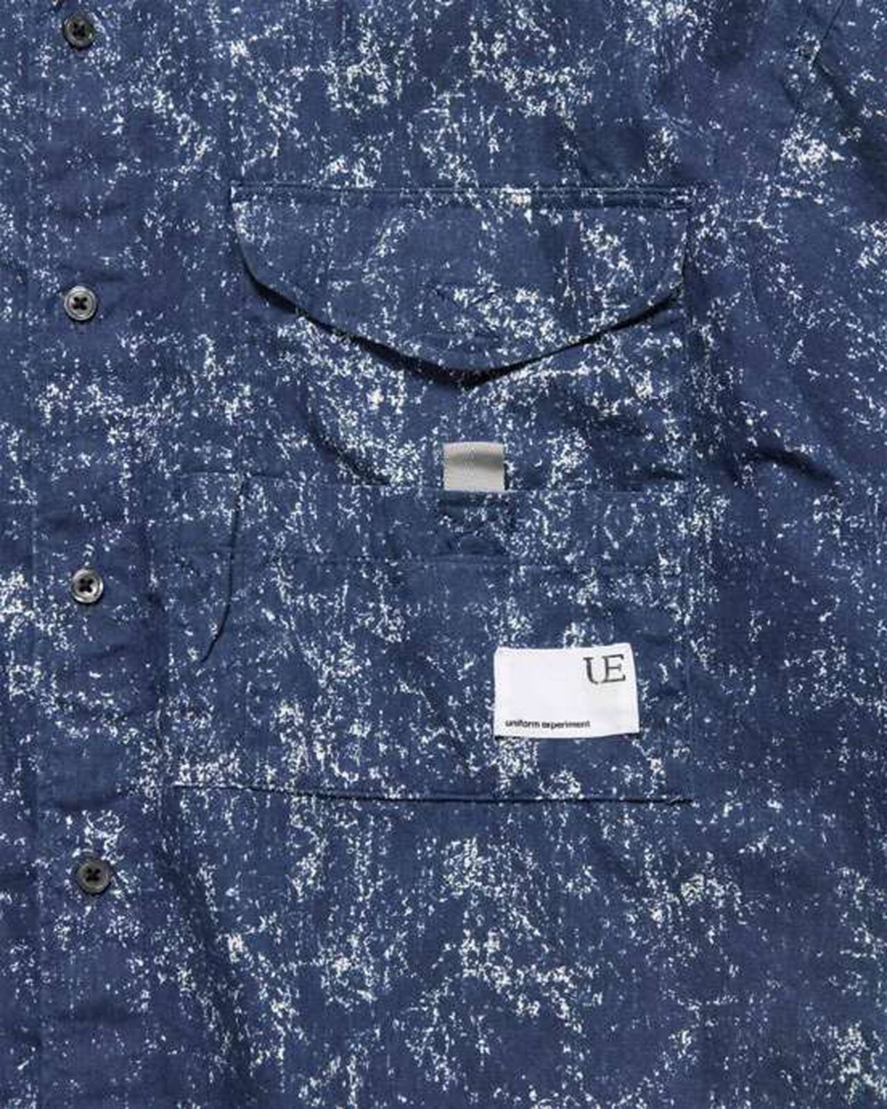 INDIGO PRINT S/S FISHING SHIRT,WHITE, large image number 2