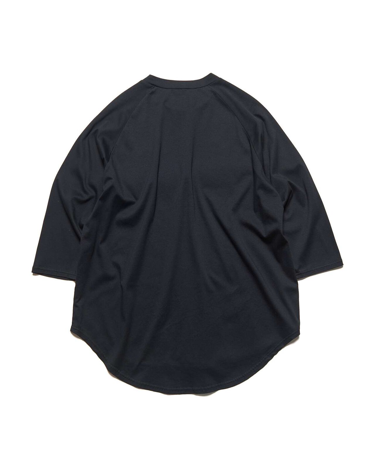 RAGLAN 3/4 SLEEVE WIDE TEE,BLACK, large image number 1
