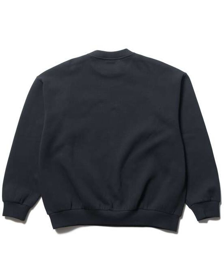 TECH SWEAT TEAM CREWNECK BAGGY TOP,BLACK, medium image number 1