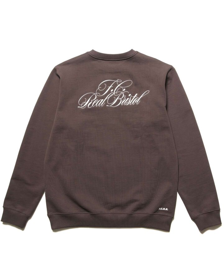 SCRIPT CREWNECK SWEAT,BROWN, medium image number 1