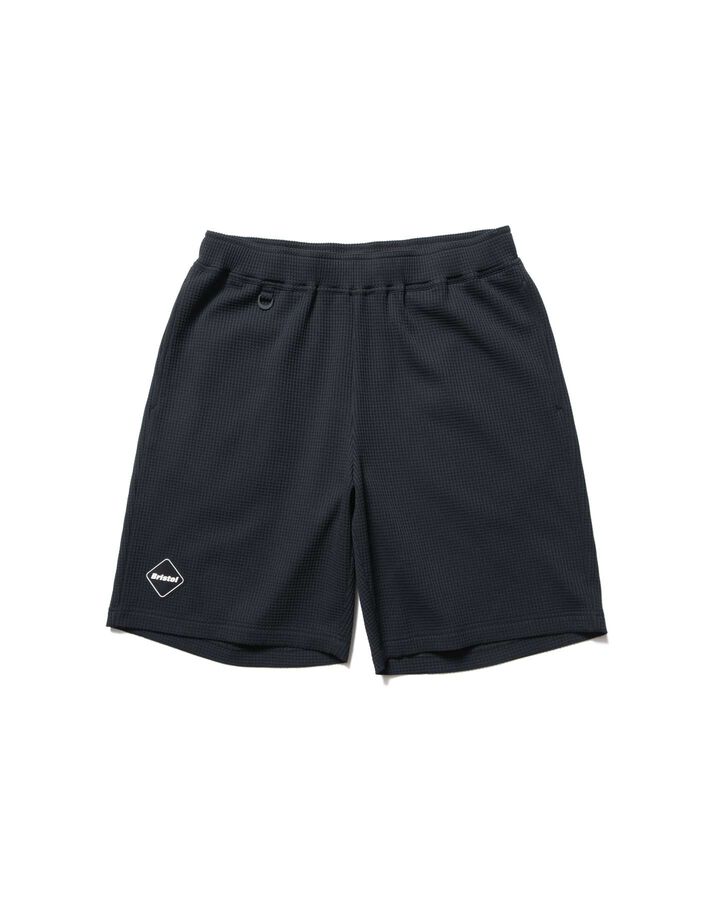 TECH WAFFLE LOUNGE SHORTS,BLACK, medium