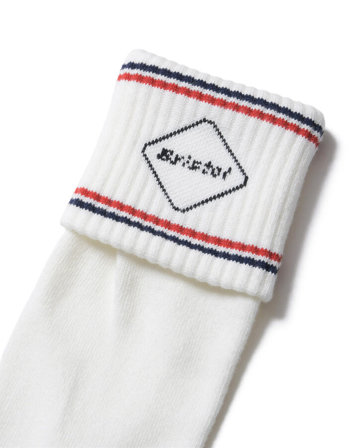 EMBLEM CUFF SOCKS,WHITE, medium image number 1
