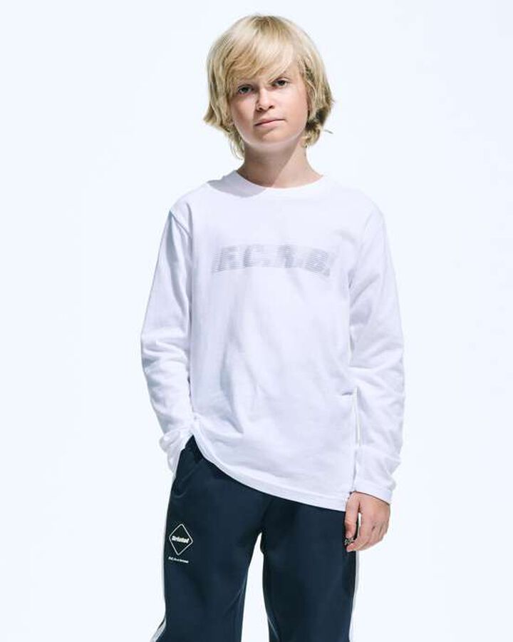 EFFECT LINE LOGO L/S TEE,NAVY, medium image number 2