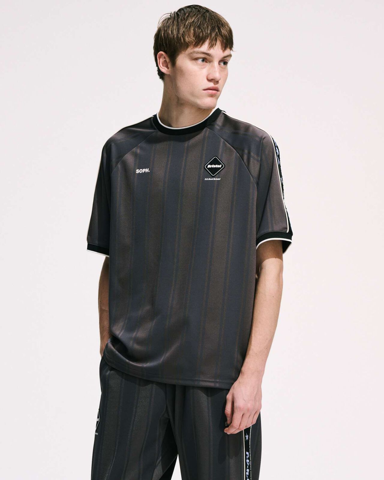SHADOW WEAVE STRIPE S/S TOP,ORANGE, large image number 5