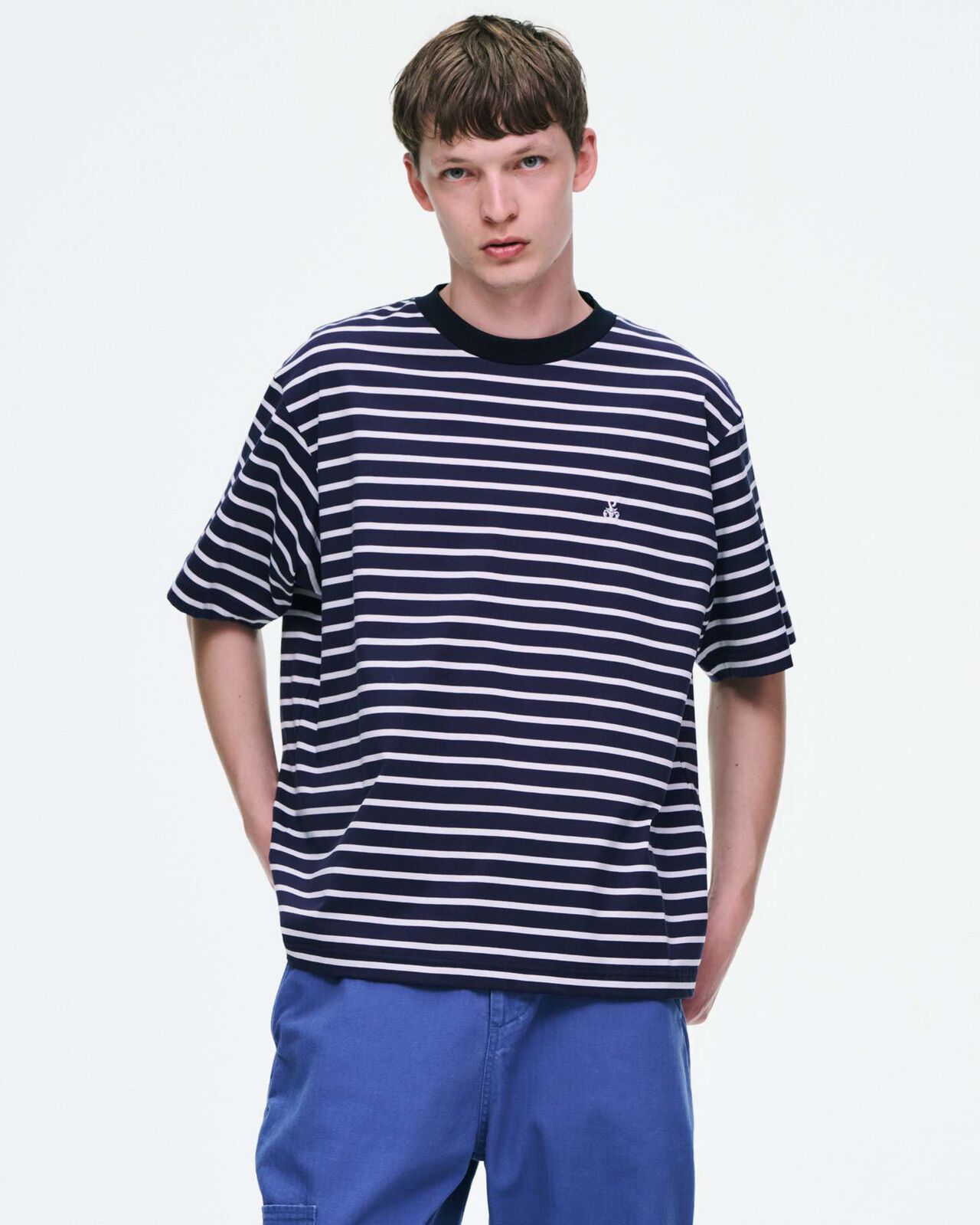 SCORPION BORDER WIDE TEE,NAVY, large image number 4