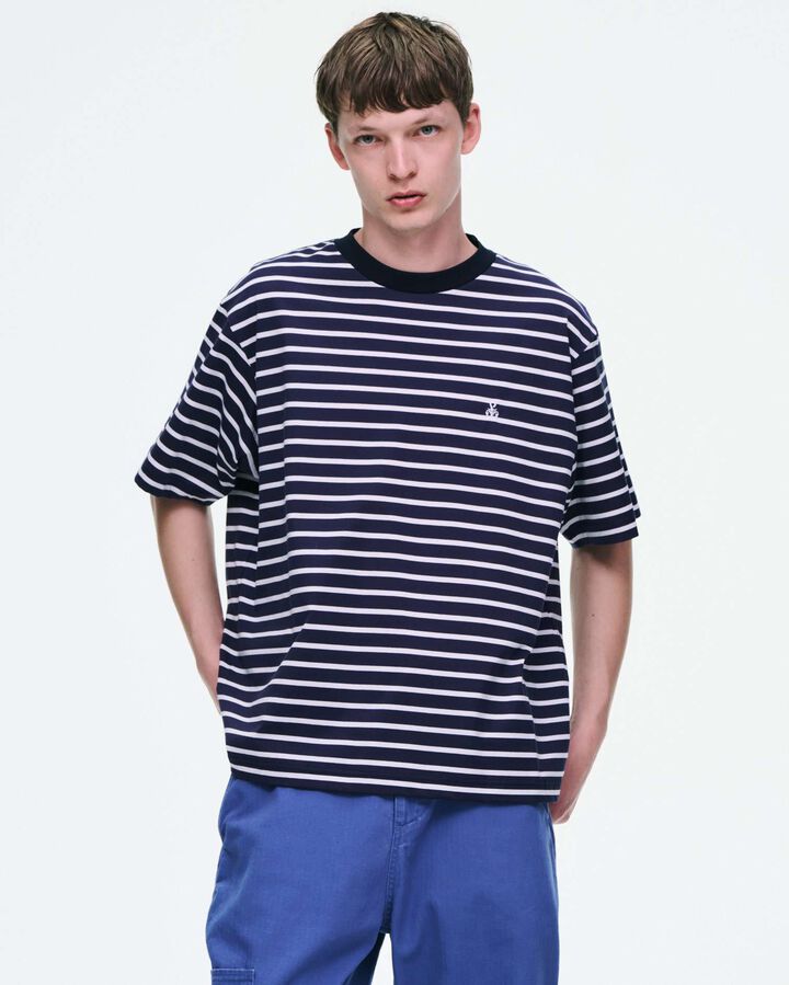 SCORPION BORDER WIDE TEE,NAVY, medium image number 4