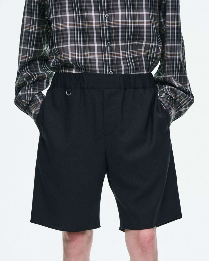 WASHBLE WOOL EASY SHORTS,GREIGE, medium image number 4